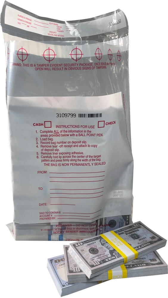 Plastic Bank Deposit Bags 12 x 16 Secur-Pak