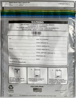 Plastic Deposit Bags 15 x 20 Secur-Pak