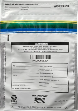 Plastic Deposit Bags 7 x 10 Secur-Pak