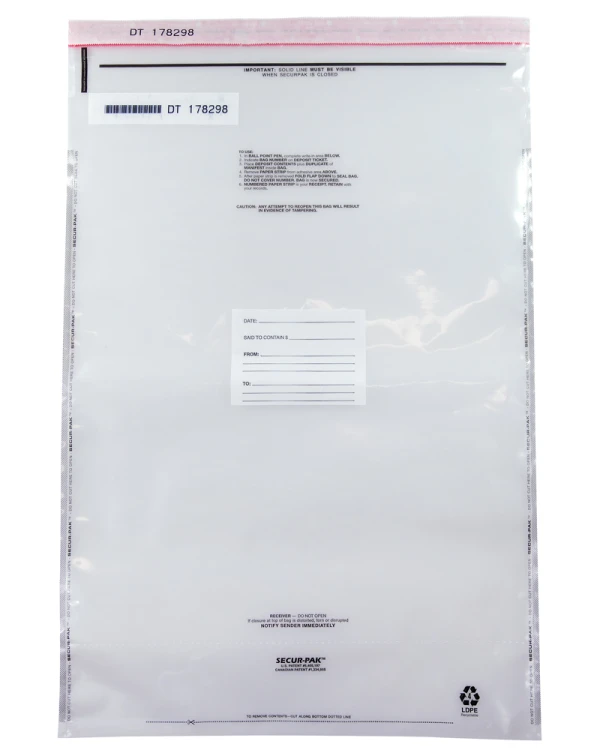 Secur-Pak Currency Bag 19 x 28