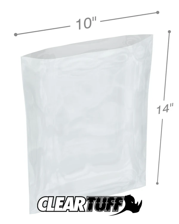Clear 10 x 14 1.5 mil Poly Bags