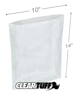 10" x 14" 1.5 Mil Flat Poly Bags