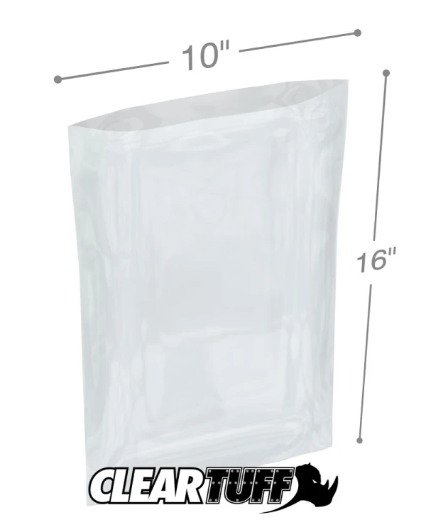 10 x 16 1.25 mil Poly Bags