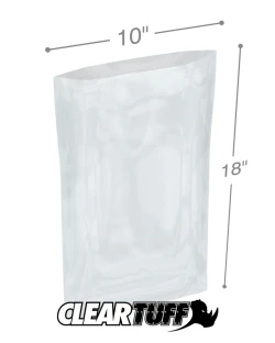 10" x 18" 6 Mil Flat Poly Bags