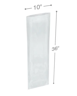 10" x 36" 1.5 Mil Flat Poly Bags