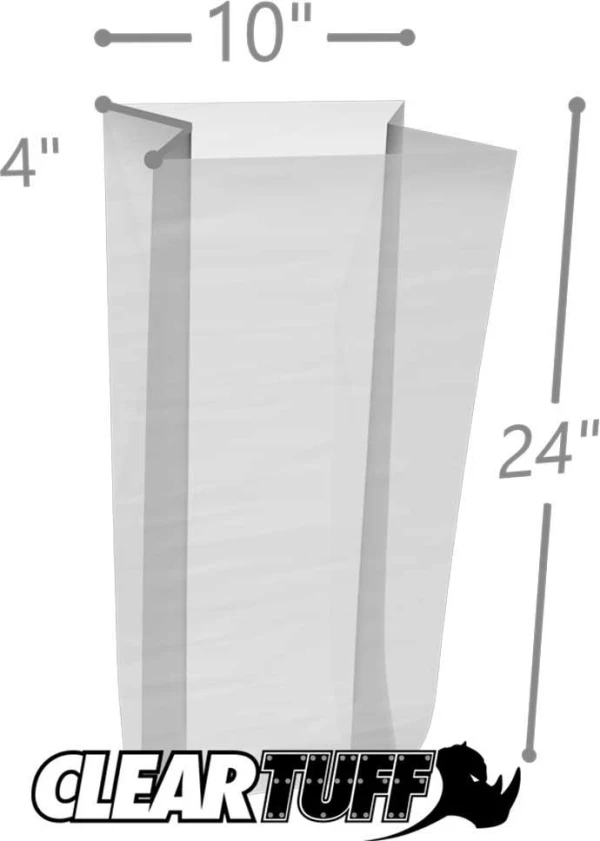 10 x 4 x 24 .003 Plastic Gusseted Bags