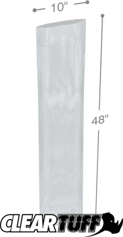 10" x 48" 3 Mil Flat Poly Bags