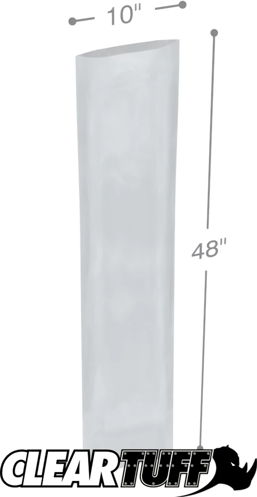 Clear 10 x 48 2 mil Poly Bags