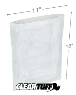 11" x 16" 4 Mil Flat Poly Bags