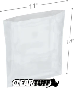 11" x 14" 2 Mil Flat Poly Bags