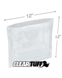 12" x 12" 1 Mil Flat Poly Bags