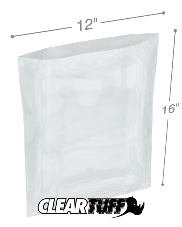 12 x 16 1.25 mil Poly Bags