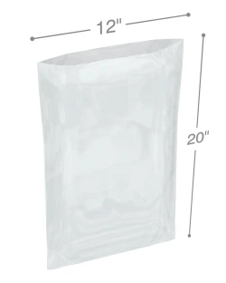 12" x 20" 1.25 Mil Flat Poly Bags