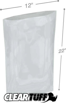 12" x 22" 2 Mil Flat Poly Bags