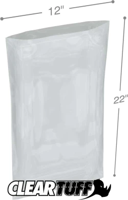 12" x 22" Flat Poly Bags