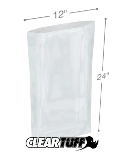 12" x 24" 1 Mil Flat Poly Bags