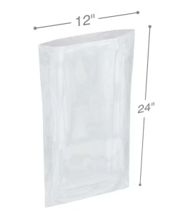 12" x 24" 1.25 Mil Flat Poly Bags