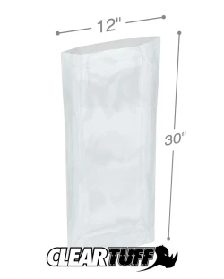 12" x 30" 6 Mil Flat Poly Bags