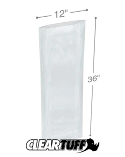 12" x 36" 4 Mil Flat Poly Bags