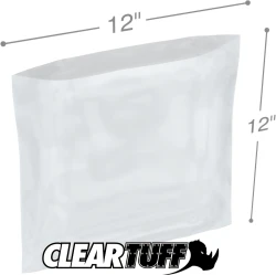 12" x 12" 2 Mil Flat Poly Bags