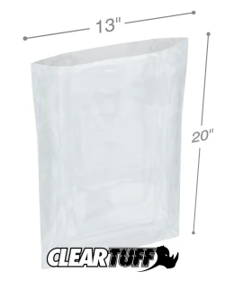 13" x 20" 1.5 Mil Flat Poly Bags