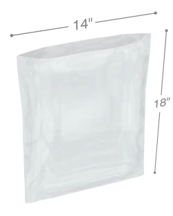 14" x 18" 4 Mil Flat Poly Bags