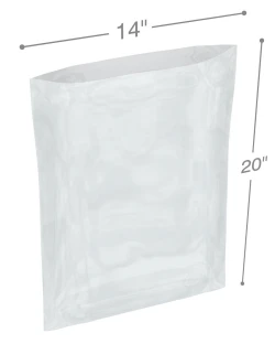 14" x 20" 1.5 Mil Flat Poly Bags