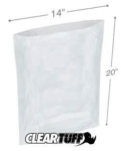 14" x 20" 4 Mil Flat Poly Bags