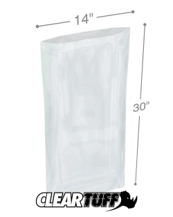 14" x 30" 1 Mil Flat Poly Bags