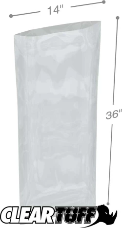 14" x 36" 3 Mil Flat Poly Bags