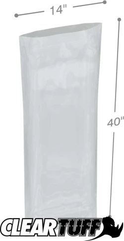 14" x 40" Flat Poly Bags