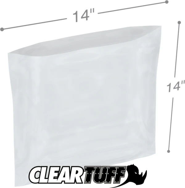 14 x 14 2 mil Poly Bags