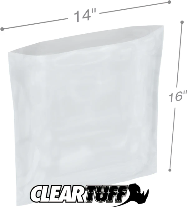 2 Mil 14 x 16 Poly Bags