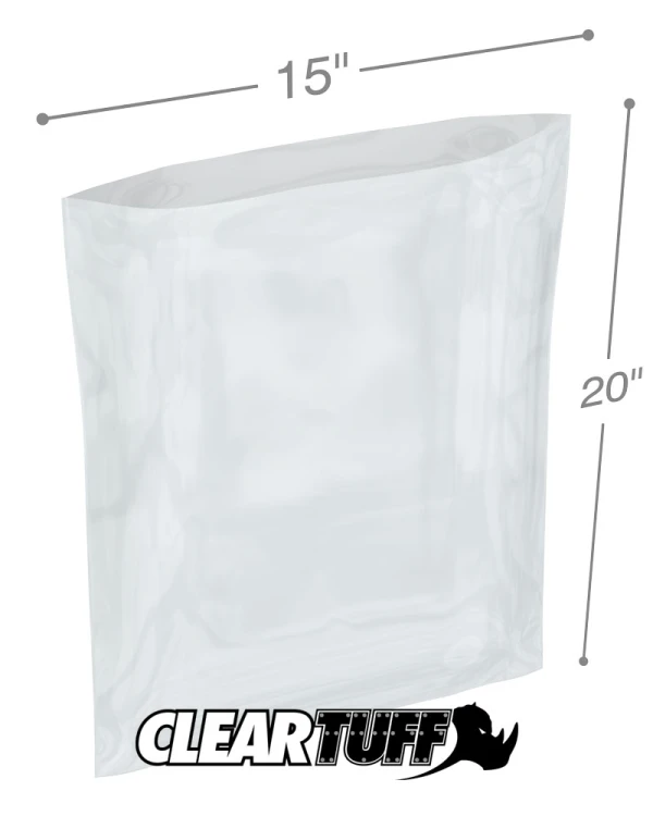 15 x 20 1.25 mil Poly Bags