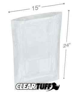 15" x 24" 4 Mil Flat Poly Bags
