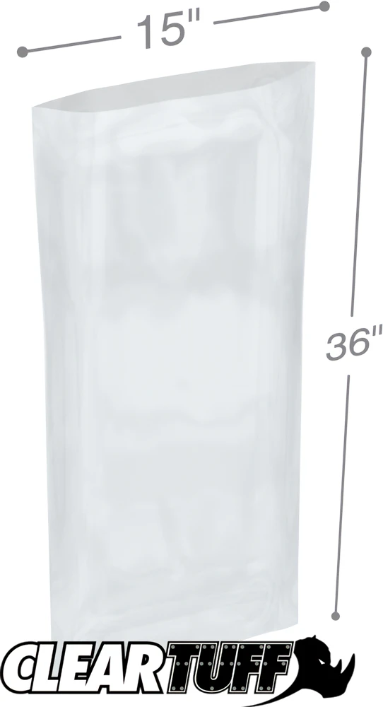 2 Mil 15 x 36 Poly Bags