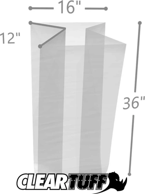 16 x 12 x 36 .002 Plastic Gusseted Bags