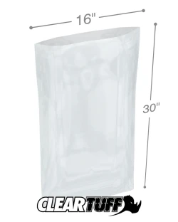 16" x 30" 1.5 Mil Flat Poly Bags