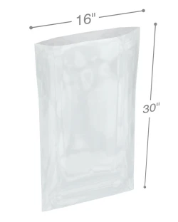 16" x 30" 4 Mil Flat Poly Bags