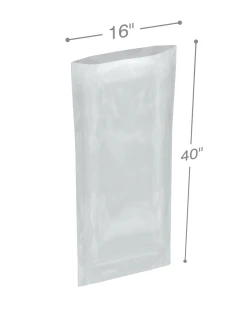 16" x 40" 1 Mil Flat Poly Bags