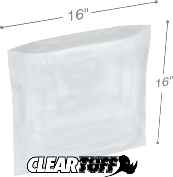 16 x 16 2 mil Poly Bags