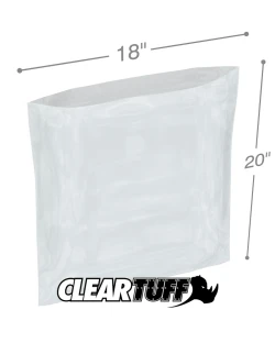 18" x 20" 1.5 Mil Flat Poly Bags