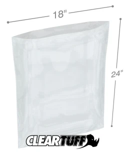 18" x 24" 8 mil Flat Poly Bags