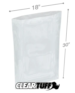 18" x 30" 1.5 Mil Flat Poly Bags