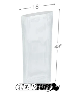 18" x 48" 2 Mil Flat Poly Bags