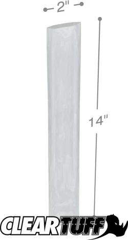 2" x 14" 2 Mil Flat Poly Bags
