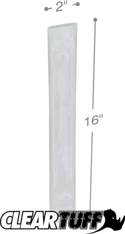 2" x 16" 4 Mil Flat Poly Bags