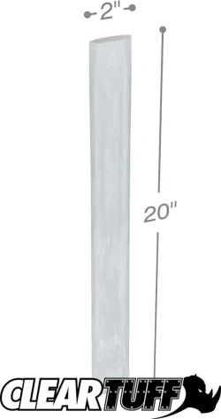 2" x 20" 2 Mil Flat Poly Bags