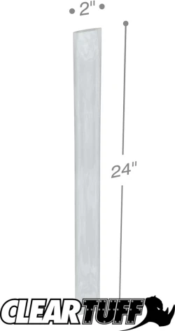 2" x 24" 2 Mil Flat Poly Bags