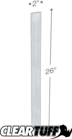 2" x 26" 2 Mil Flat Poly Bags
